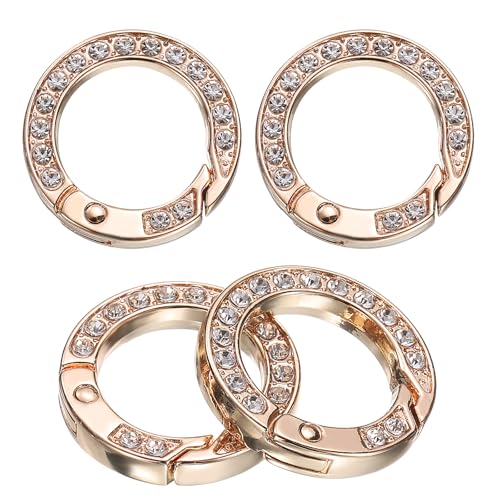 Clip à ressort avec strass élégant pour finitions luxe de maroquinerie