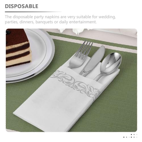 Servilletas de papel de pulpa de madera desechables para bodas de plata 3