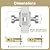 Probrico Brushed Nickel Door Knobs Interior, Closet Door Knobs, Passage Door Handles No Lock, Keyless, 5 Pack