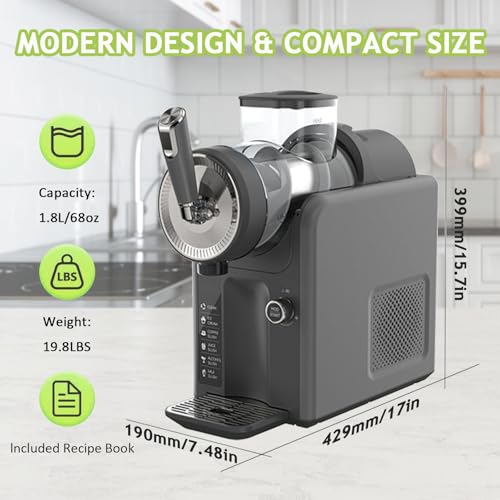 Giuggiolared Slush-Maschine, 1,8 l/68 oz Frozens Drink Maker und Slush-Maschine mit 5 Voreinstellungen, automatischer Reinigungsfunktion, Slush-Maker für Margaritas, Frappés und Slushies – Bild 3