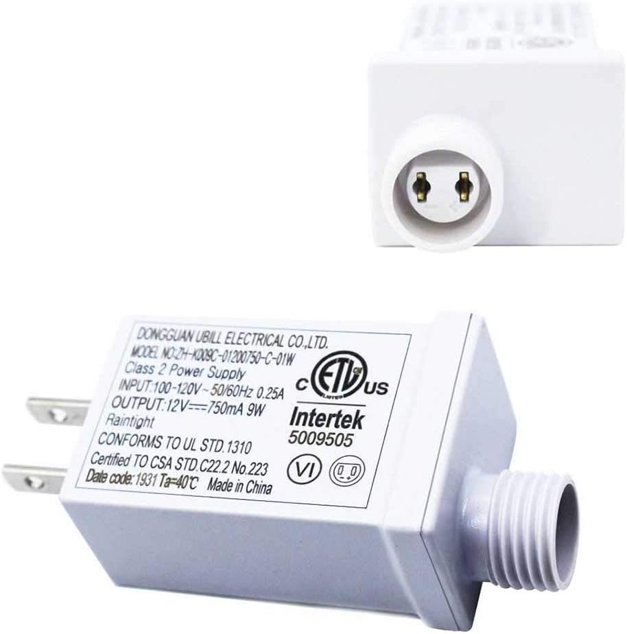 12V9W LED Power Supply Class 2 Led Power Supply - Autbye Steady on Mode US Led Light Plug Adapter Waterproof Low Voltage LED Driver Replacement Part (1 Pack