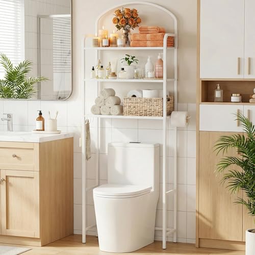 Cerlyunzan 3-Tier Over The Toilet Storage, Bathroom Organizer, Space-Saving, Above