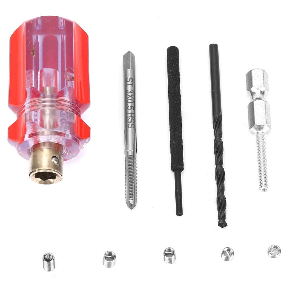105 Pièces Ensemble en Acier Inoxydable M3, Filet M3 Fil Vis Manchon Filetage Réparation Insert Kit Ensemble D'outils (Boîte M3*0.5)