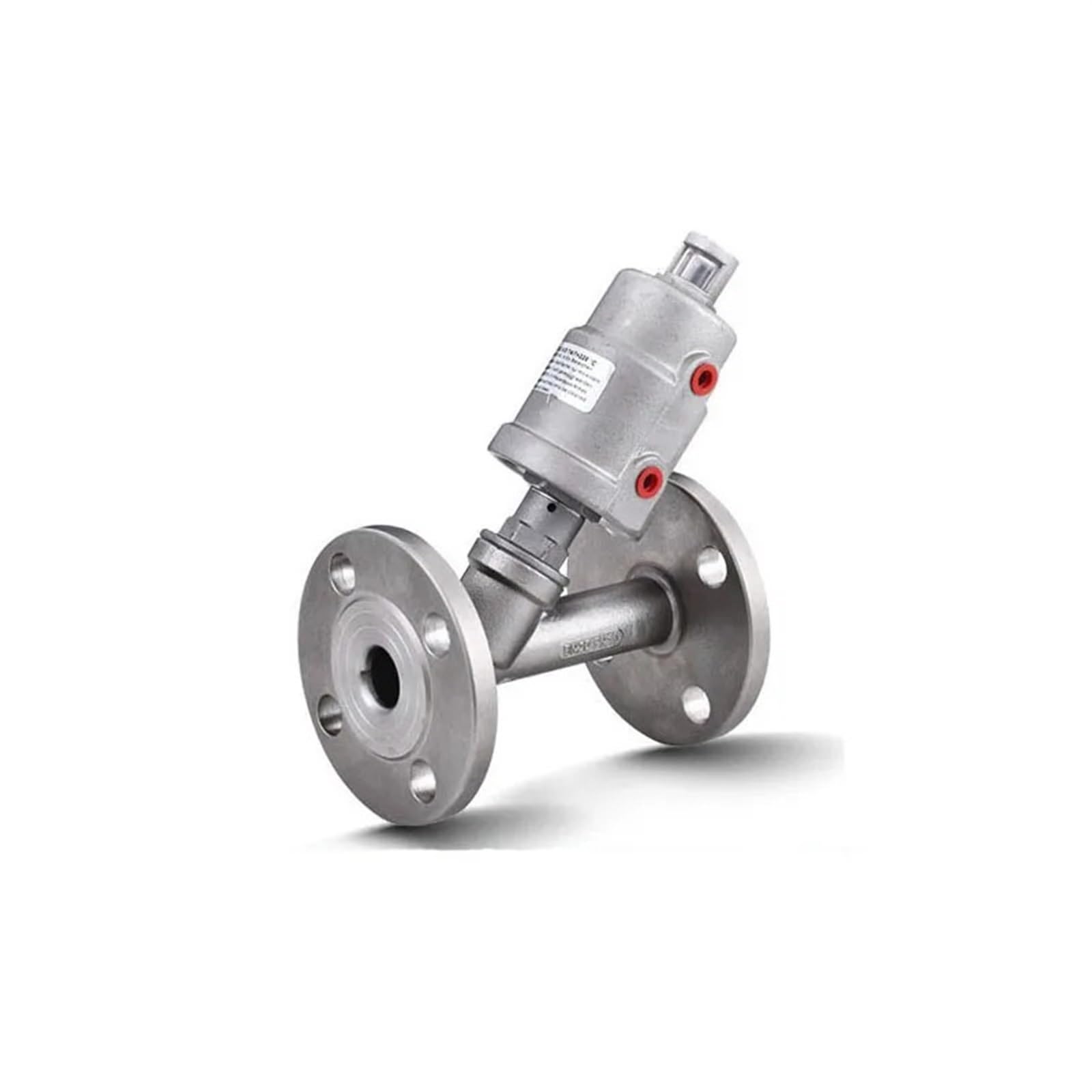 Kkhcmzpi Normally Closed Dn20 Stainless Steel Flanged Pneumatic Angle Seat Valve(Single Acting,)