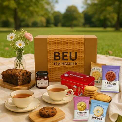 Afternoon Tea Hamper Gift Set – Premium 40 Tea Bags, Jam, Fruitcake and 8x 2 Pack Biscuits Hamper & Gourmet Gifts – Birthday Hampers for Women, Mothers Day Hampers for Mum - Image 4