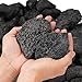 Mr. Fireglass Lava Rock Granules, Large Black Volcanic Lava Rock for Fire Bowls, Fire Pits, Gas Log Sets, Indoor or Outdoor Fireplaces - 10 Pounds (2.75