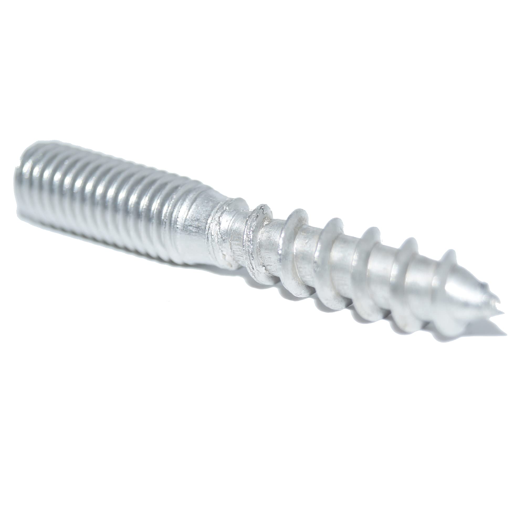 Lot de 5 vis à double filetage M6 x 180 - Sans surface de clé - En acier inoxydable A2 VA