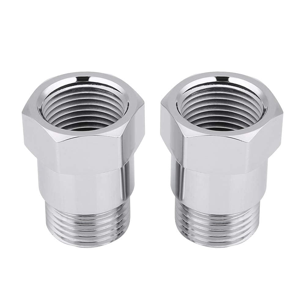Adattatore sensore ossigeno 32mm M18 * 1,5 2 pezzi prolunga O2 argento