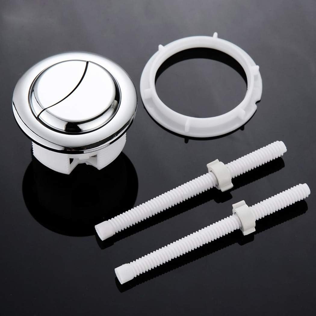 ShanBye Bouton Poussoir WC Double Chasse 48mm - 2 Pièces Argent