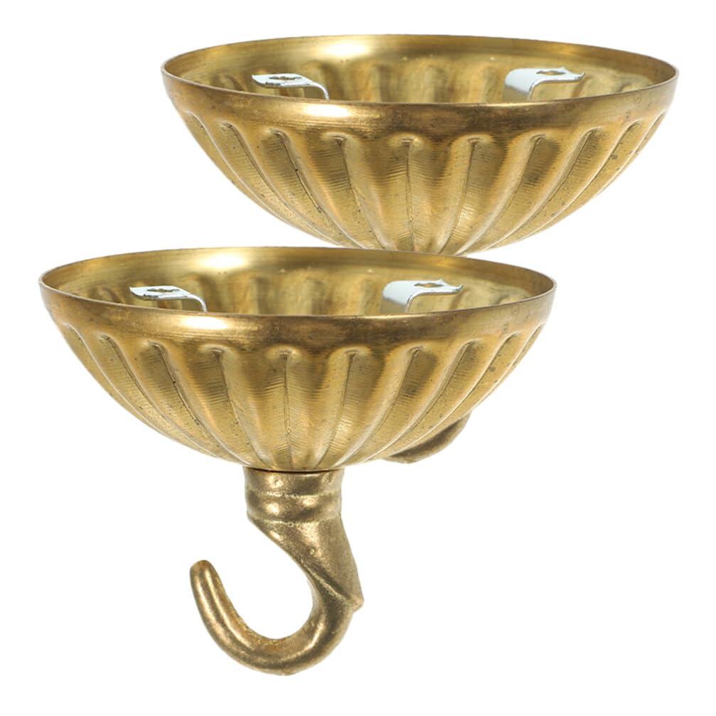 Kit 2 Baldacchini Soffitto Metallico Bianco 80mm - Accessori Montaggio Lampade Sospensione - Foto 3