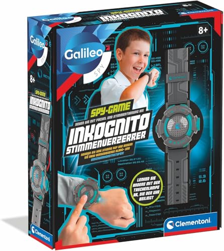 Galileo Spy Inkognito Spionage-Uhr - Hightech-Uhr mit Taschenlampe & Stimmenverzerrer für Spione Agenten & Detektive - Spielzeug für Kinder ab 8 Jahren - 59435 von Clementoni
