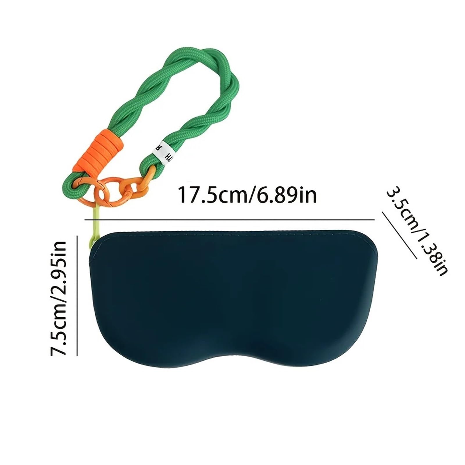 10-teiliges Brillenetui mit Reißverschluss und Lanyard, tragbare Aufbewahrung, zur von Brillen für Sonnenbrillen