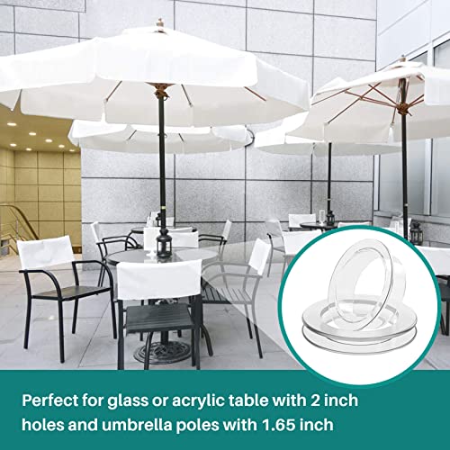 Sukh Patio Table Umbrella Hole Ring Umbrella Hole Ring And Cap Silicone Transparent Hole Couver Plug Hole Rings Set Umbrella Ring Caps 2 Sets For Patio Table Garden Parasol And Stand Base #TOP5