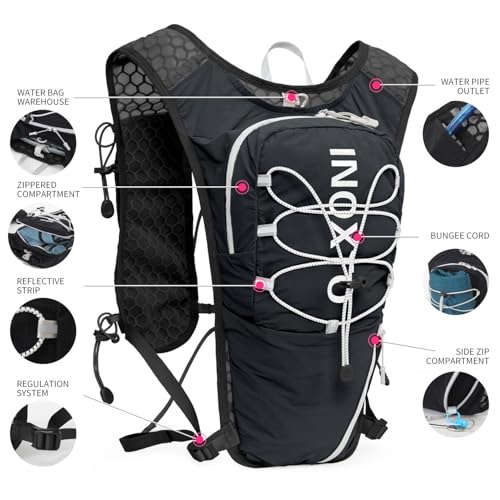 IX INOXTO Colete De Corrida Para Mulheres E Homens, Alças Ajustáveis No Peito, Mochila De Hidratação