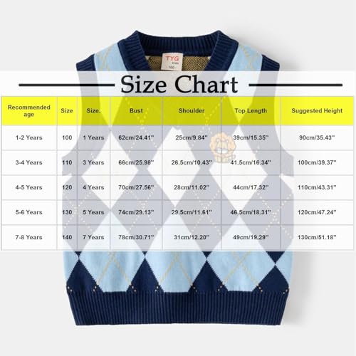 Girls Boys Preppy Style Argyle Sweater Vest Knit V Neck Cute Waistcoat Pullover Sleeveless Sweaters for 1-8 Years3