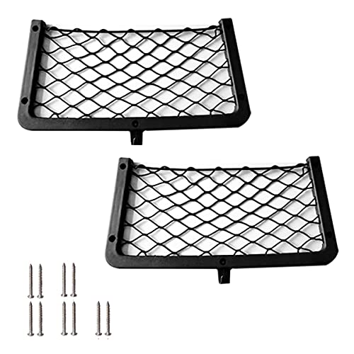 FUBAO Filet en maille extensible pour rangement de voiture, poche pour camping-car, porte-cartes, cadre noir léger Cover
