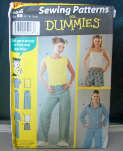 Patron de couture pyjama adolescent Simplicity 9886 taille 11-16 ans - 2
