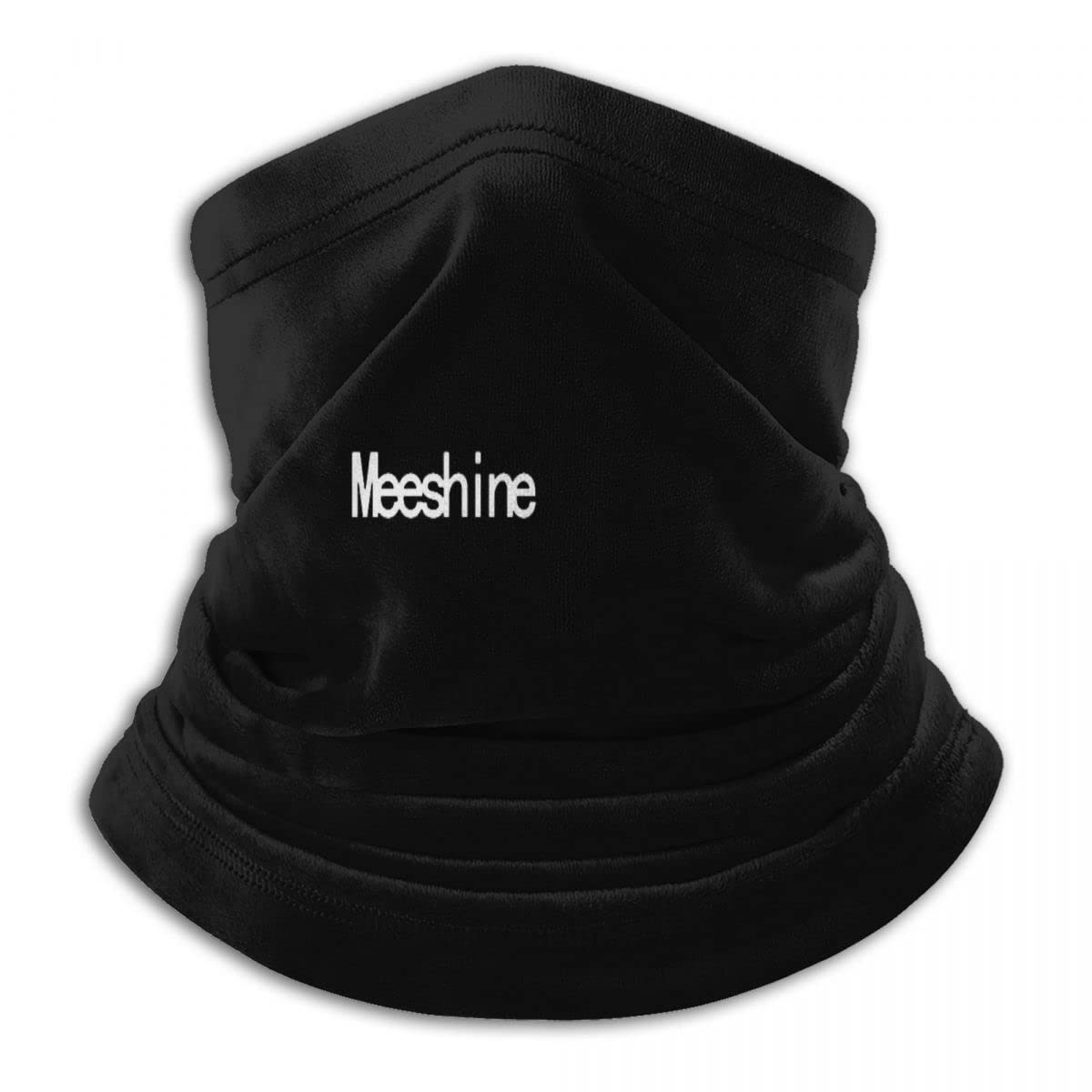Meeshine Mens Winter Neck Warmer Cotton Black Neck Gaiter Scarf with Bag