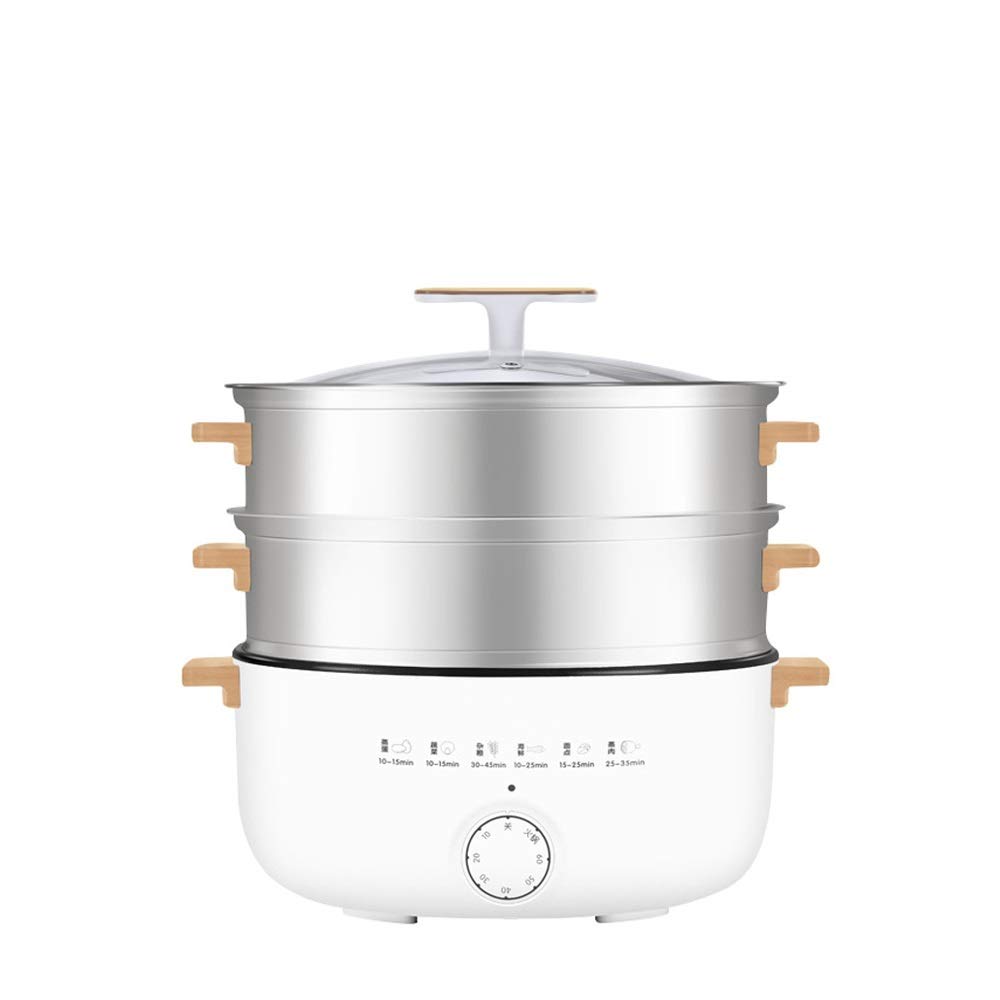 Vaporera doméstica Multifuncional automática de Gran Capacidad Multicapa pequeña vaporera eléctrica for cocinar Verduras al Vapor artefacto Olla Caliente hirviendo