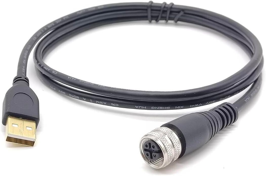 Elecbee M12 to USB Cable M12 4Pin A Code Female to USB 2.0 A Male Assembly UL2725 2824 Cable