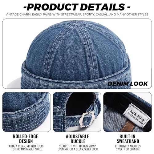 Image of CLAPE Watch Cap Work Beanie Corduroy Docker Leon Brimless Hat Rolled Cuff Harbour Hat