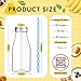 Yinkin 20 Sets Plastic Milk Bottles with Straws Lids Clear Plastic Containers for Dairy Milk Party Bottle for Juices Shakes Smoothies (8 oz,Pastel Color)