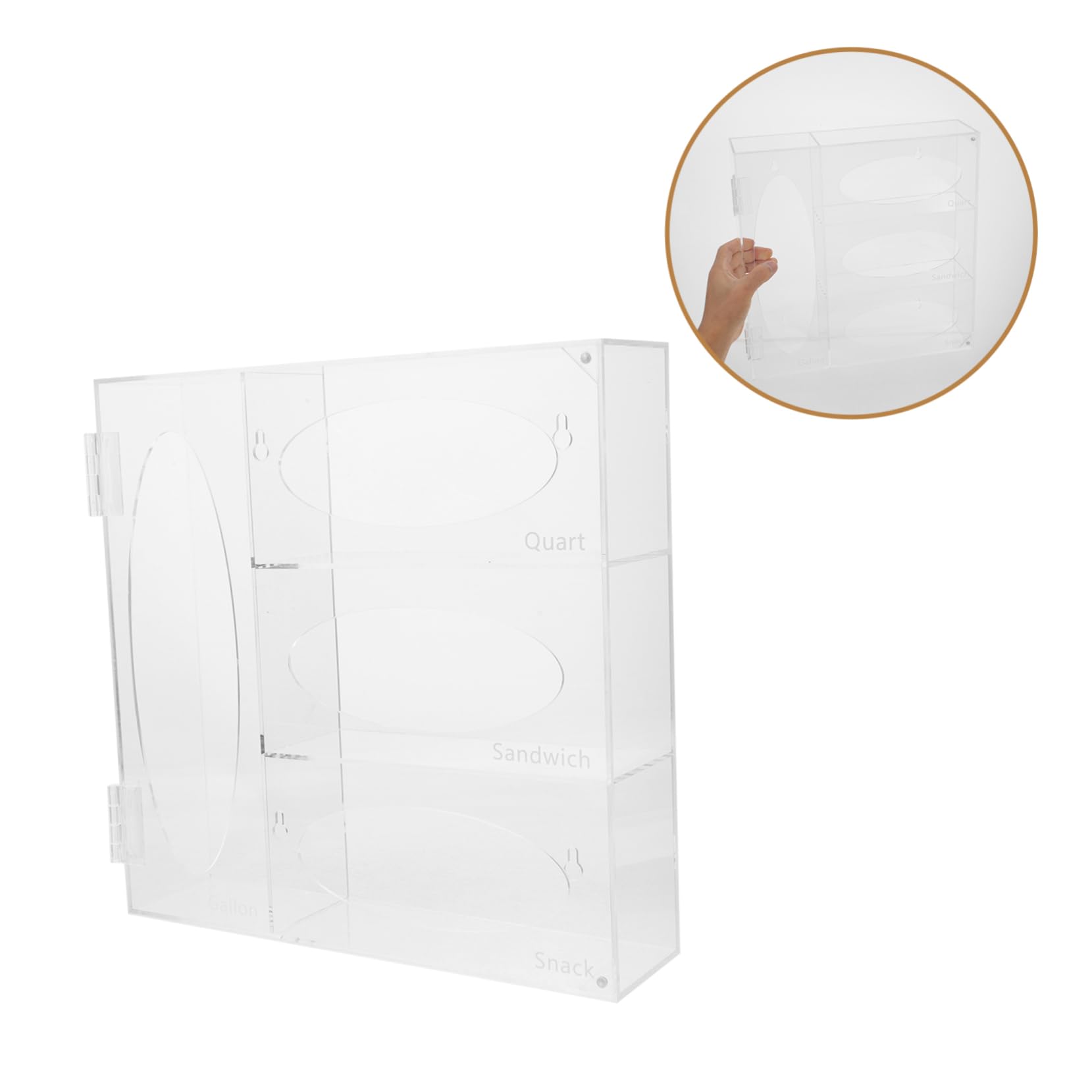 Veemoon 1 Juego Caja para guardar guantes dispensador de guantes porta máscaras para pared dispensador de montaje en pared contenedor de máscara Acrílico Transparente