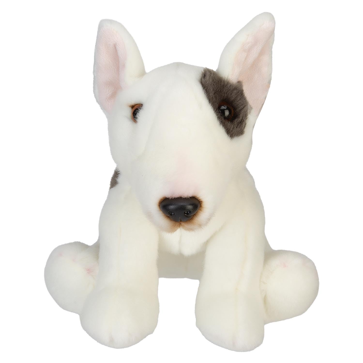 VFM e-Store - Bull Terrier Dog Soft Toy - Premium Quality - Perfect for Plush Lovers, Gift Ideas for Children - White - 30cm X 12cm