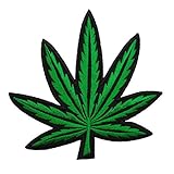 Marijuana Logo Applique Embroidered Iron on Patches