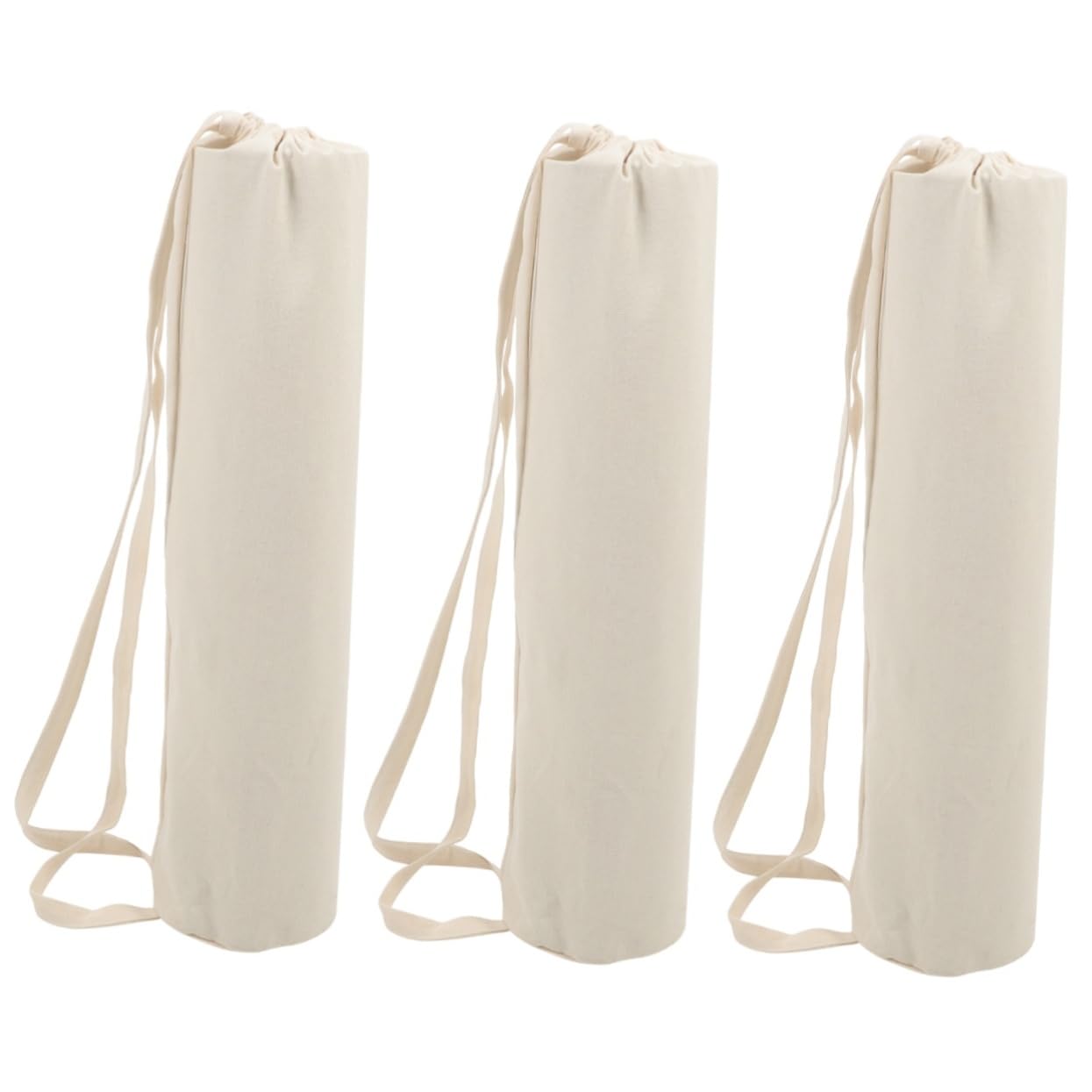TOYANDONA Yoga-aufbewahrung Tasche Atmungsaktiv Die Über Nacht Abdeckung Fitnessstudio Für Mit Schulter Träger Yoga-Container Yogamatten -Taschen Weiß Stoff