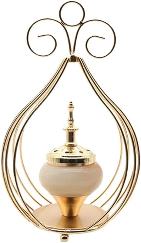 Home Metal Incense Burner Iron Art Incense Holder Golden Censer Decoration Incense Holder Office Decoration Gift