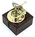 SARA NAUTICAL Antique Brass Sundial Compass, Sundial Clock in Box Gift Sun Clock Ship Replica Watch,Ship Decorations