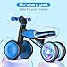ESPRAY Colorful Lighting Baby Balance Bike Toys for 1 Year Old Boys Gifts, Toddler First Bike 12-24 Months with Adjustable Soft Seat, 4 Silent Wheels Ride on Toy, Perfect First Birthday Gift