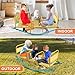 Kids Triple Seesaw - 3-Seat Outdoor Playground Equipment for Toddlers Over 3, Stainless Steel Multicolor Indoor/Outdoor Play Toy