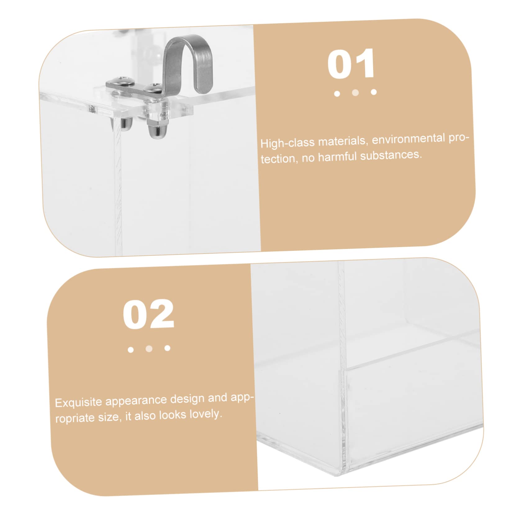 Vogelbadewanne aus Acryl, Vogeldusche, Transparente Kasten für Papageien