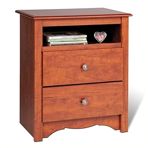 Best Quality ๐ฅ BOWERY HILL Monterey 2-Drawer Wooden Bedside Tall Nightstand in Cherry Best Quality ๐ฅ BOWERY HILL Monterey 2-Drawer Wooden Bedside Tall Nightstand in Cherry