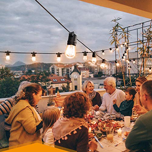 Anting S14 Led-lichtsnoer voor buiten, retro, IP65 waterdicht, 30 x 1 W ledlampen, E27, warmwit, voor binnen en buiten… - Afbeelding 8