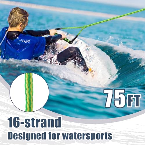 Image of Soulchen 75ft Wakeboard Rope with Handle and Floats