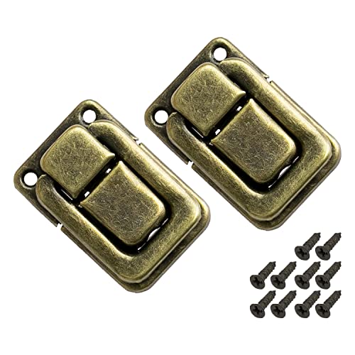 HMF 6492 Fermeture à tension en métal pour valises vintage | 2 pièces | 25 x 38 mm | Bronze