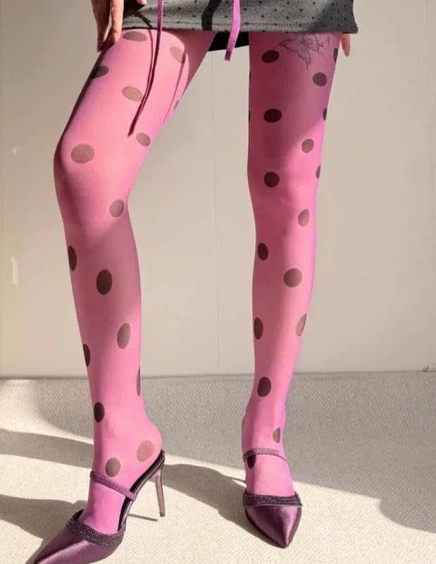 Image of Vintage 60s Printed Funky Tights for Women Y2K Tie Dye Mesh Pantyhose Skinny Body Shaping Leggings Streetwear
