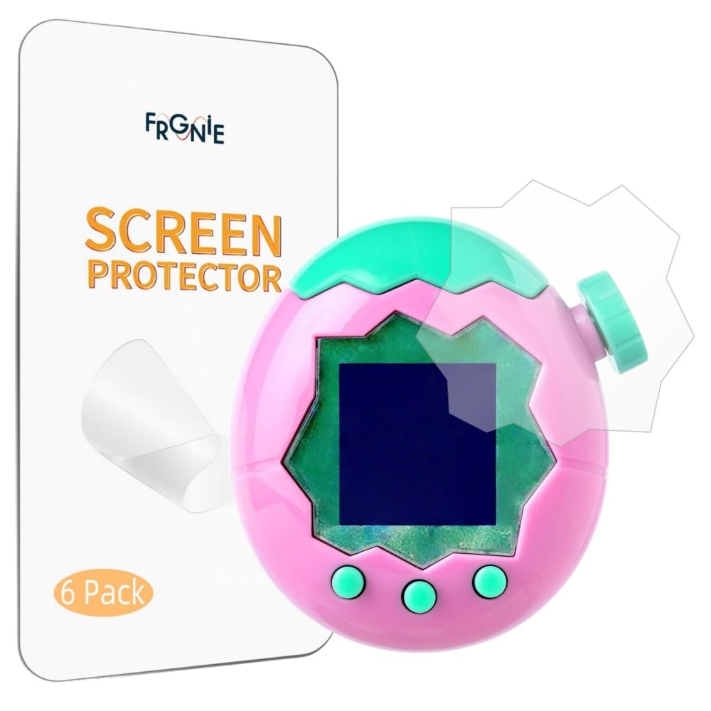 Frgnie Pack of 6 Screen Protectors Compatible with Tamagotchi Paradise, HD Bubble-Free Screen Protector, Full Coverage