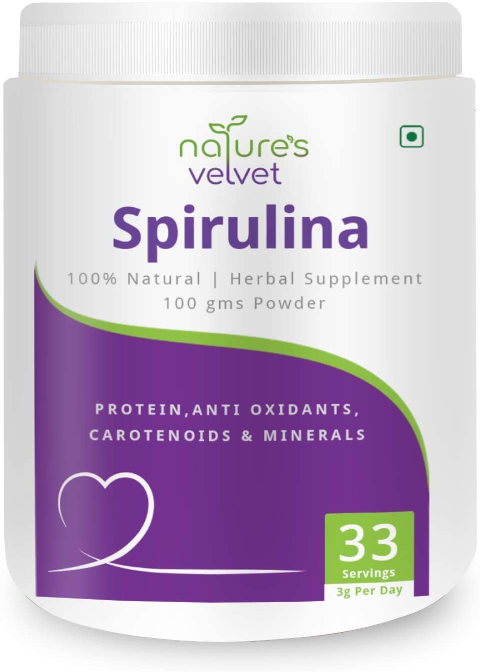 SENTA Natures Velvet Lifecare Spirulina Powder, 100 GMS - Pack of 1