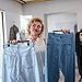 HOUSE DAY Black Pants Hangers 50 Pack, Skirt Hangers with Non-Slip Big Clips and 360° Swivel Hook, Heavy Duty Slim Plastic Pants Hanger, Space Saving Clip Hanger for Pants, Skirts, Shorts - 10 Inch