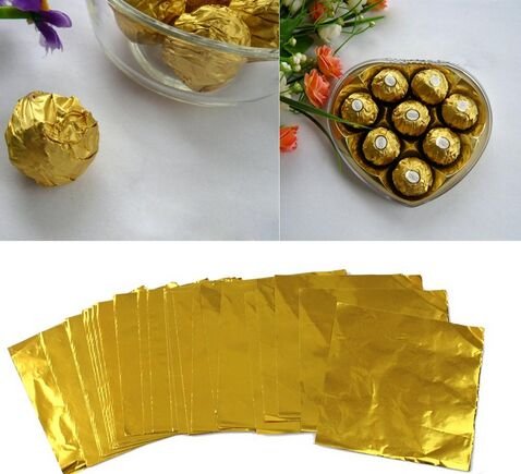 Amit Marketing Chocolate Wrapping Paper I Plain Aluminium Embossed Foil
