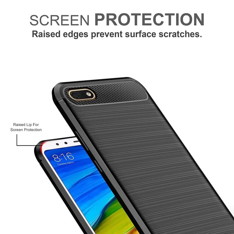 Image of Hybrid Carbon Fiber Back Case for Huawei Y5 2018 (Black)