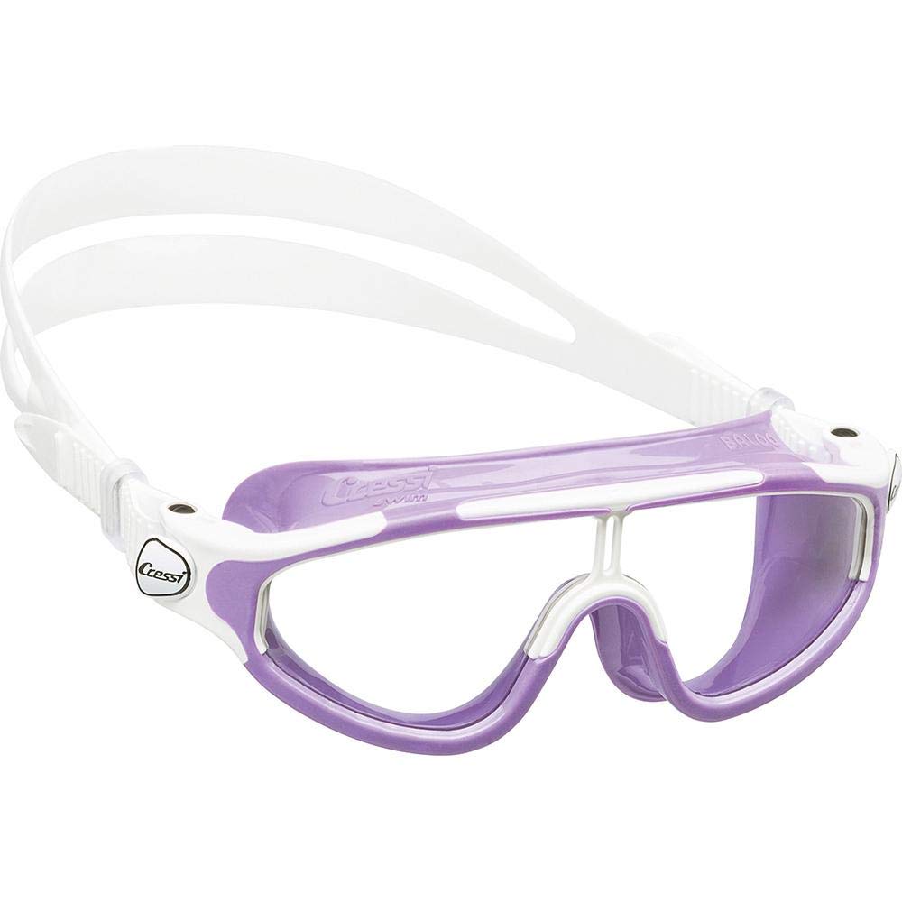 Cressi Kids' Baloo Swimming Goggles Lilac/White, Lilac/White-Clear Lens, Junior