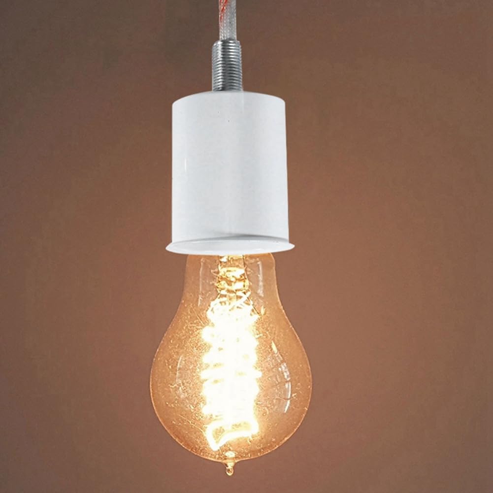 E27 Keramik-Lampenfassung Set – 4 Stück, Weiß, Max. 250V/10A, Für LED & Halogen