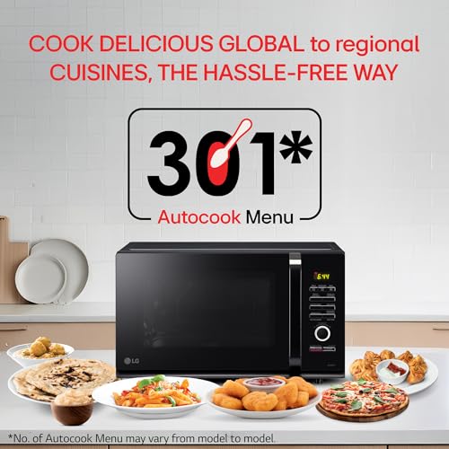 Image of LG 32 L Convection Microwave Oven (MC3286BLT, Black, Auto Cook Menu, Diet Fry and with Stainless Steel Cavity)