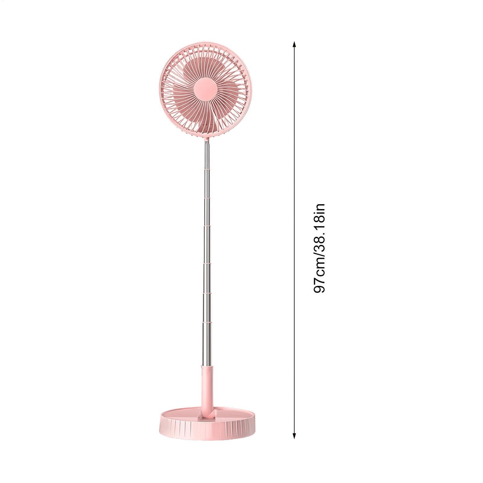 Ventilatore da Scrivania Soffiatore d'Aria Pieghevole Telescopico | Ventilatore Portatile per Pavimento, Camera, Ufficio, Viaggio, Campeggio, Spiaggia, All'aperto