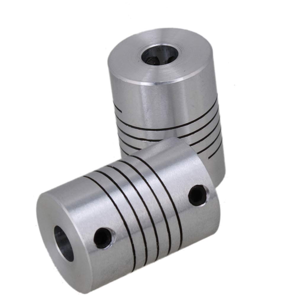 VILLCASE Shaft Coupling 6mm Flexible Coupling Flexible Coupler Motor Connector Joint 1/4 Shaft Coupler Stainless Steel Shaft Coupling Motor Coupler Stainless Steel Coupler Winding 8mm 3d